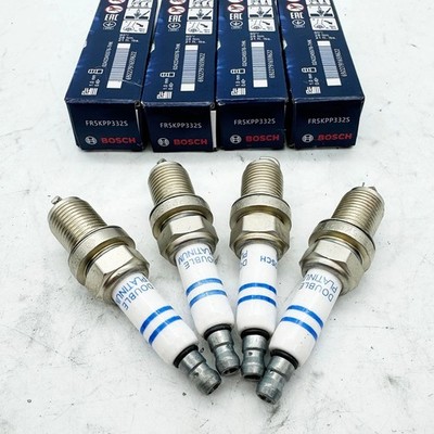 4× Bosch Double Platinum Spark Plugs 06H905601A Set FR5KPP332S for VW AUDI 3.0L