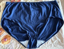 Vintage Hanes Navy High Waist Granny 10 3XL panties Nylon Underwear