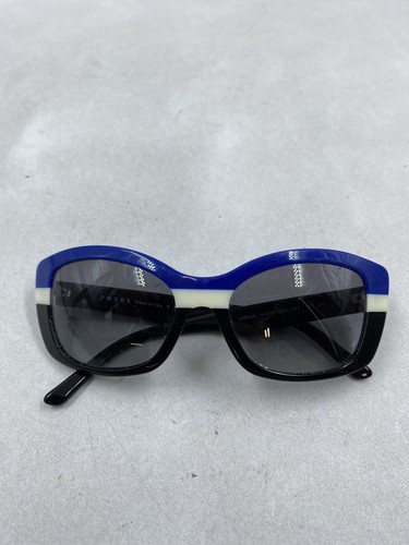 Prada Blue Colorblock Plastic Cat Eye Sunglasses