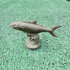 Antique Miami Florida Fish Hood Ornament Cast Metal Art Deco Style