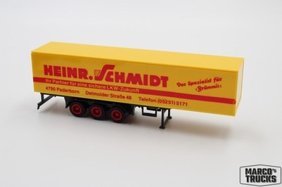 Herpa Box semitrailer Seitentür  Heinr. Schmidt 4790 Paderborn  1:87 /H21080