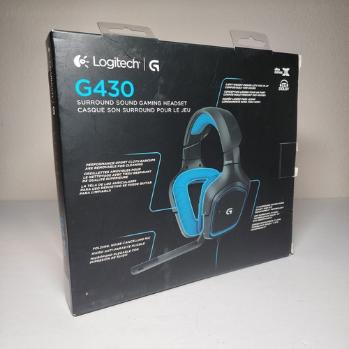Used Logitech G430 Black/Blue Over the Ear Gaming Headset - 第 3/10 張圖片