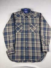 Vintage Pendleton Pearl Snap Shirt Mens Large Plaid High Grade Western Wear 90s