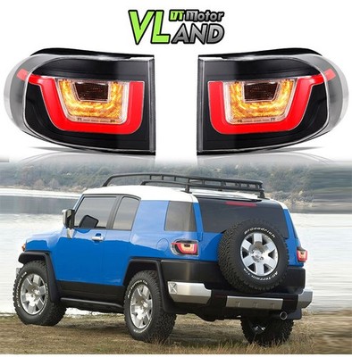 VLAND Clear LED DRL Tail Lights For 2007-2017 Toyota FJ Cruiser Brake Light Pair