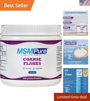 MSMPure Coarse MSM Powder Flakes   -Made MSM for Joint Health, Skin Appearanc...