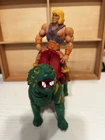 Vintage He-Man Action Figure And Battle Cat Masters Of The Universe