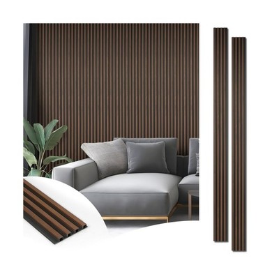 Art3d 8-Pack WPC Wood Slat Wall Panel for Interior Décor, 3D Wood Fluted Ac