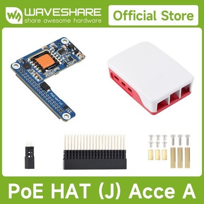 Waveshare PoE / PoE+ HAT (J) For Raspberry Pi 5 / CM 5, 5V / 5A Output