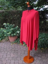 Damen - Zipfel-Tunika- Oversize - Überwurf-Bluse - 3/4 Ärmel - Lagenlook - Stehk