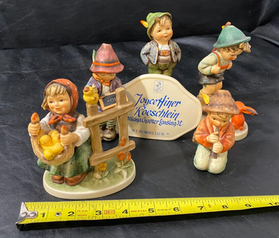 Hummel Goebel Lot of 5 vintage figurines boy girl Hummel Club Joyce Hiner
