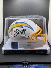 Shawn Merriman Signed Los Angeles Chargers Mini Speed Helmet BAS