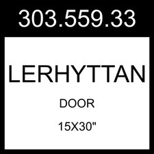 Porte IKEA LERHYTTAN teintée noire 15x30" 303.559.33