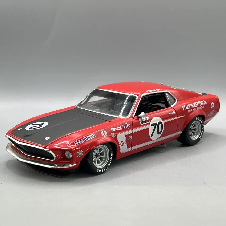 Welly 1/18 Scale Diecast 1969 Ford Mustang Trans Am #70 Warren Tope MIB - Image 3 of 4