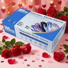 Blue Nitrile Medical Gloves Powder Free Latex Free Food Grade Disposable Glove