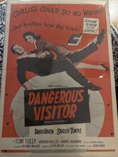 Dangerous Visitor Original 27x41 Movie Poster 1954 SHIRLEY TEMPLE David Niven