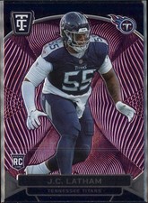 2024 Panini Totally Certified #126 Mirror Purple J.C. Latham Titans Rookie RC