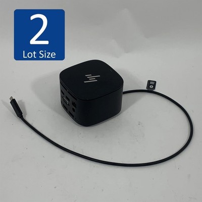 LOT OF 2 HP Thunderbolt G2 USB-C DP HDMI Docking Station HSN-IX01 3DB43AV#ABA