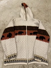 Vintage Earth Ragz Wool Southwest Hooded Jacket 2XL Forest Cozy Warm