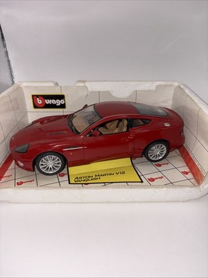 Burago Aston Martin V12 Vanquish 1/18 Diecast Toys Kids Gift Car