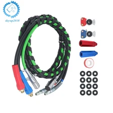 Fit For Semi Truck Tractor Trailer 12Ft 3-in-1 Wrap Set Air Line Hose Assemblies