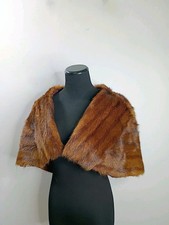 Vintage Real Fur 18" Cape Shawl