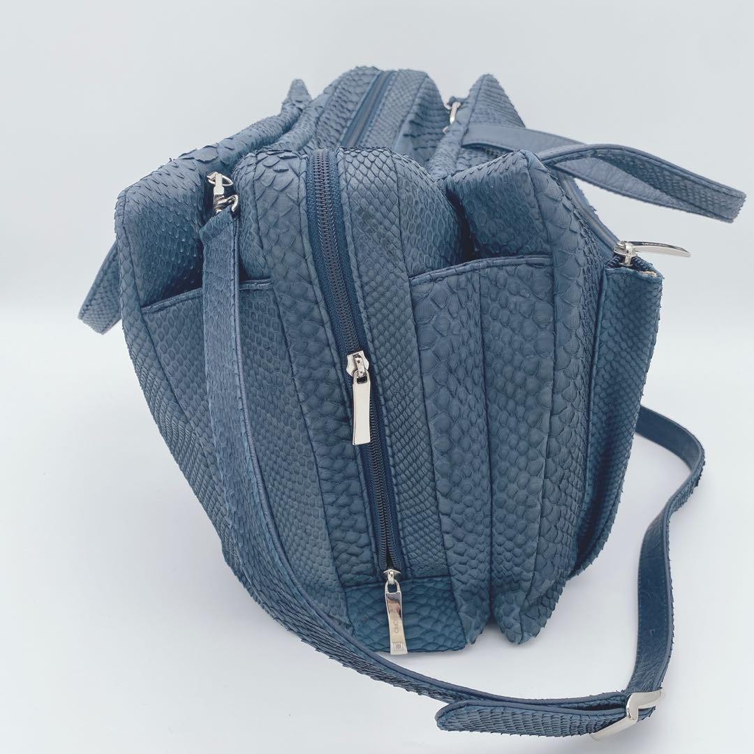 Good Condition 2WAY Real Python Mini Boston Bag E… - image 5