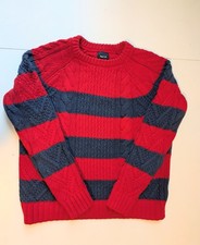GAP Kids XL Red  Blue Thick Cable Knit Sweater