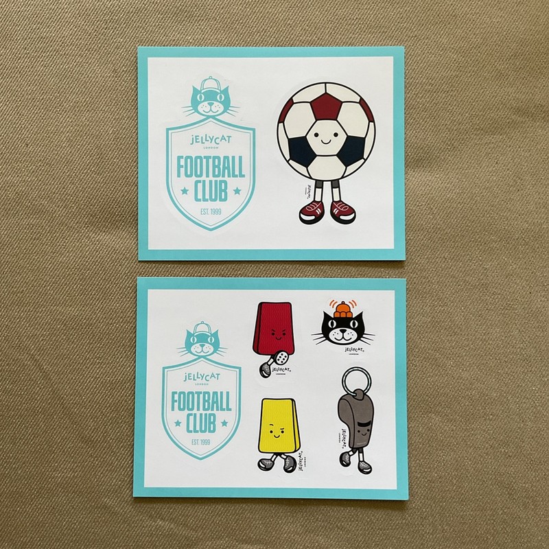 JELLYCAT London 2026 Football Club Stickers Sheets World Cup Limited Edition