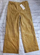 Veronica Beard NWT Dova Pant Trouser Size 10 32x27 Brown Wide Leg Crop Corduroy