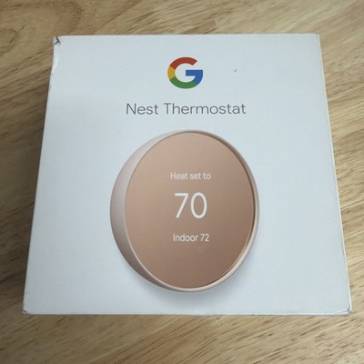 Google - Nest Thermostat - Programmable Wi-Fi Smart Thermostat - Sand 