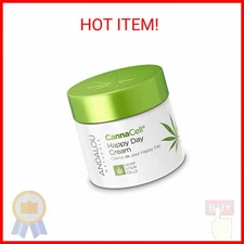 Andalou Naturals Cannacell Happy Day Cream, Face Moisturizer with Nourishing Hem