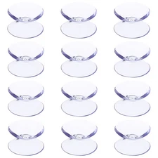 12 Pcs Double Sided Suction Cups Heavy Duty Mini Non-slip Mat Small for Glass