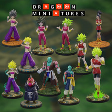 Dragon Ball Universe 6 Pack 2 Miniatures  Kefla Caulifla Kale D D 3D Resin