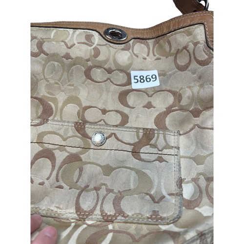 Coach Cheslea Signature Canvas & Leather Shoulder Bag - Picture 13 of 14