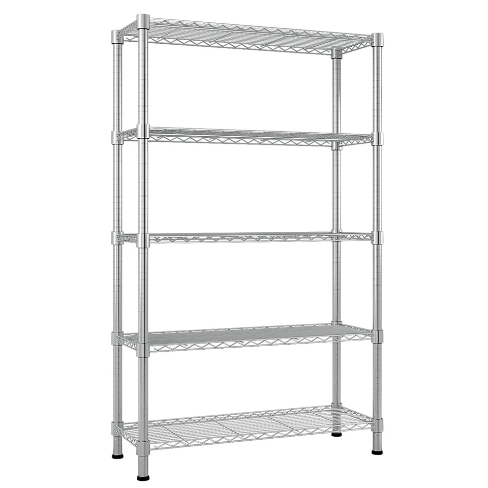5 Tier Wire Shelving Unit Adjustable NSF Heavy Duty Metal Shelf Storage Rack