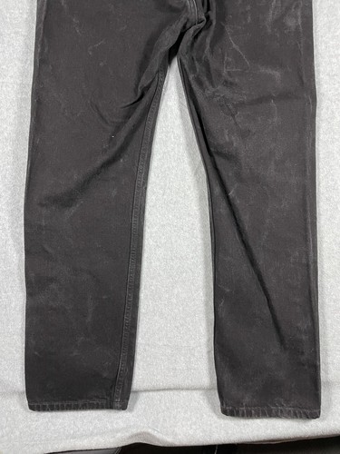 Vintage Levi's 505 Jeans Herren 38x32 Straight Leg Orange Tab Denim Schwarz Faded - Bild 7 von 11