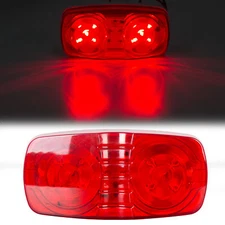 Red / Amber 10-LED 4" Side Marker Lights Camper Truck Trailer RV Running Lamp