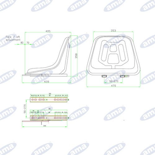 Asiento Para Tractor Frutal Goldoni Same Landini Motoazada Máquinas Agrícolas - Imagen 9 de 9