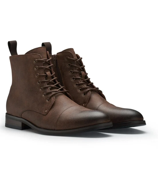 Handmade Men Ankle Lace Up Dark Brown Hiking Boot, Biker Boot, Traveling Boots