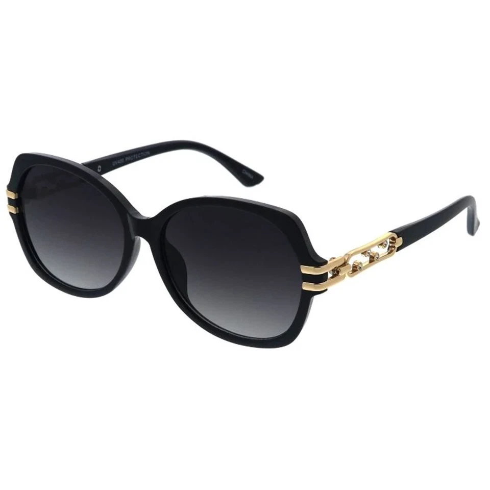 Gafas de sol para mujer protección UV celebridad diseño de lujo estrás brazo brillante Foto 3 de 4