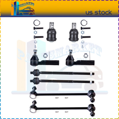 Fit For 1996-2000 Chrysler Town Set Of 8 Front Tie Rod Ends Ball Joints Kit