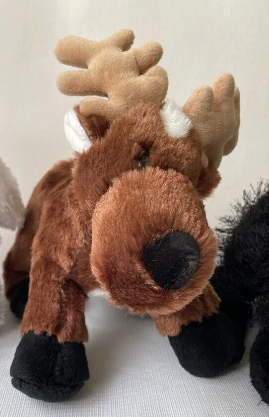 Webkinz Lot of 4 Snowman HM370 Reindeer HM137 Black Bear HM004 Clydesdale HM139 - Image 3 of 4