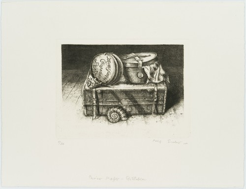 R. ESCHER (*1936), Pariser Koffer-Stillleben, 2010, Rad. Surrealismus Stilllebe - Picture 2 of 8