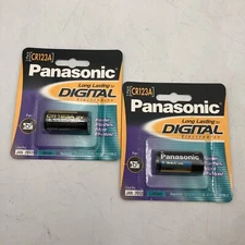 Expired NOS Lot Of 2 Panasonic CR123A 3V Batteries READ A