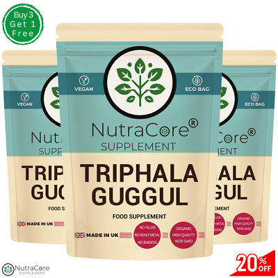 ''Triphala+Guggul'' Kapseln 5500mg - Gewichtskontrolle & Cholesterin - 100% natürlich & vegan