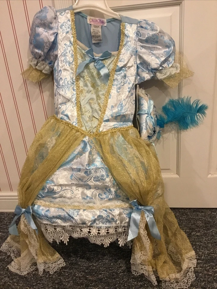 Princesa Paraíso Madame Florencia Disfraz de Halloween Vestido Azul Sombrero Talla Med Nuevo con Etiquetas Foto 4 de 4