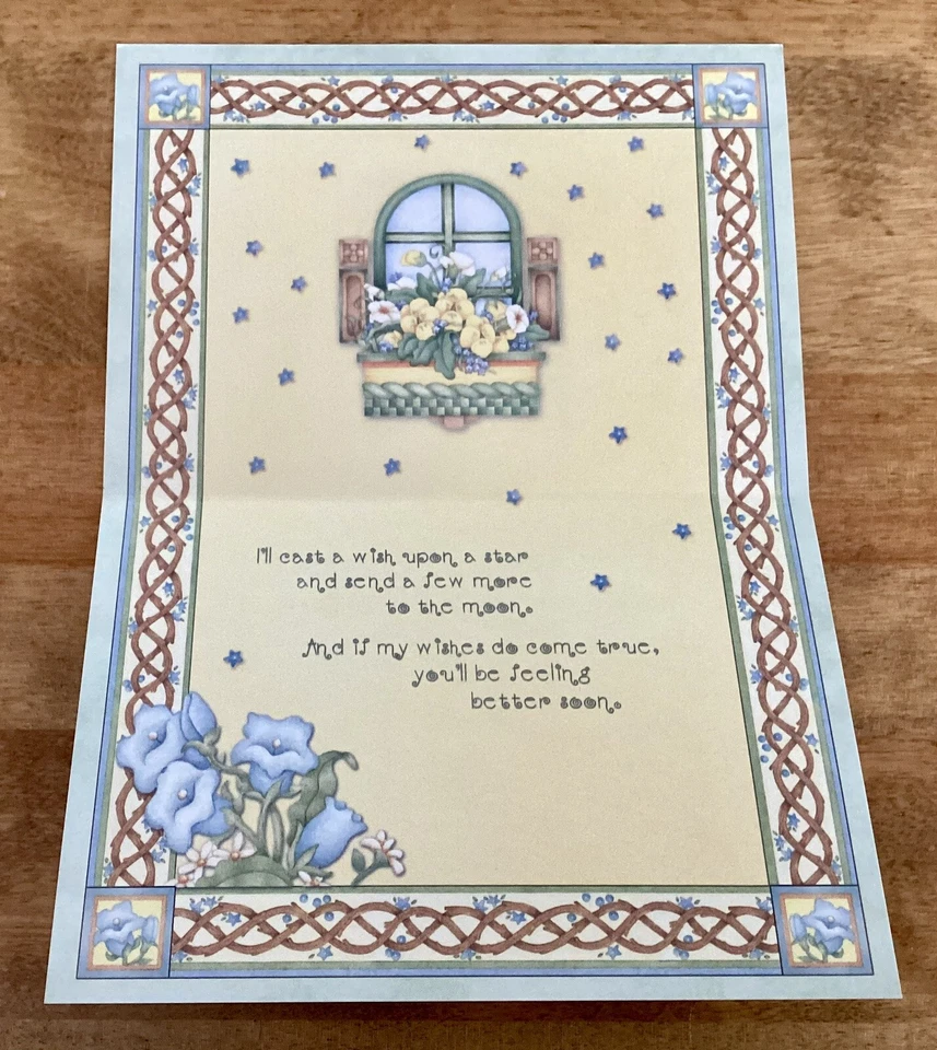 Leanin’ Tree Debbie Mumm Get Well Card W/Envelope, NEW - Image 3 of 4