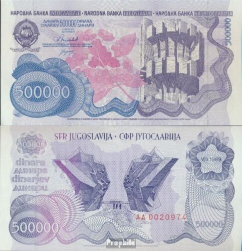 Banknoten Jugoslawien 1989 Pick-Nr: 98 bankfrisch - Afbeelding 1 van 1