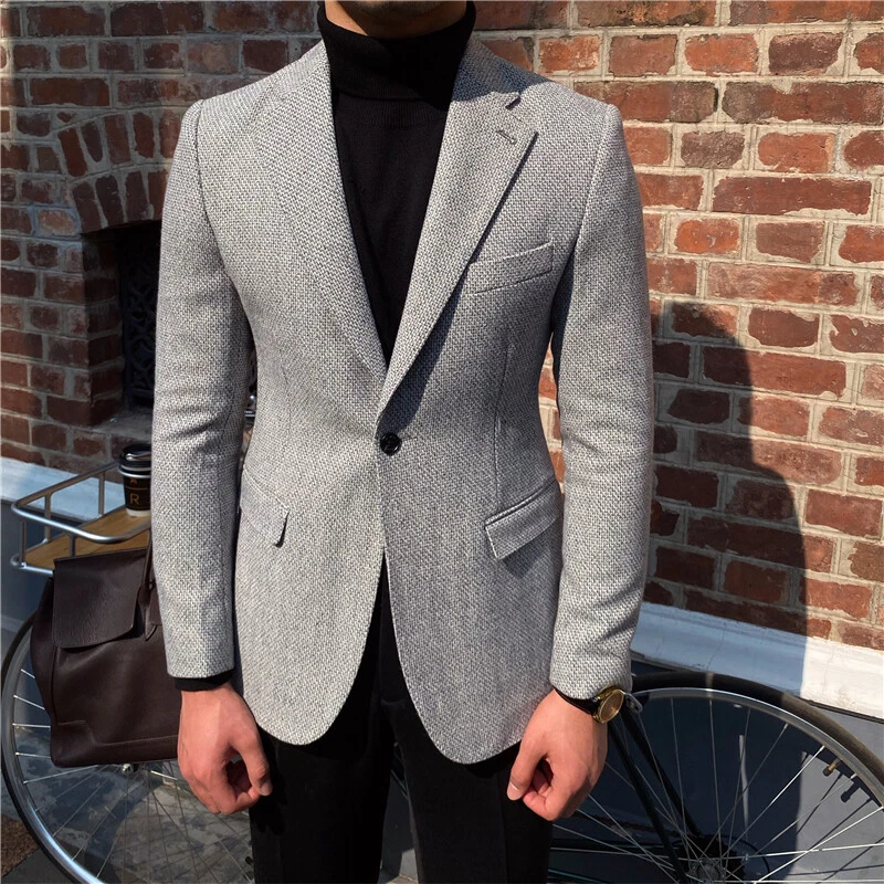 Woolen blazer for men sales