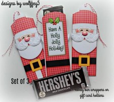 XMAS CANDY BAR WRAPPER premade paper piecing scrapbook die cut piece page 3D art